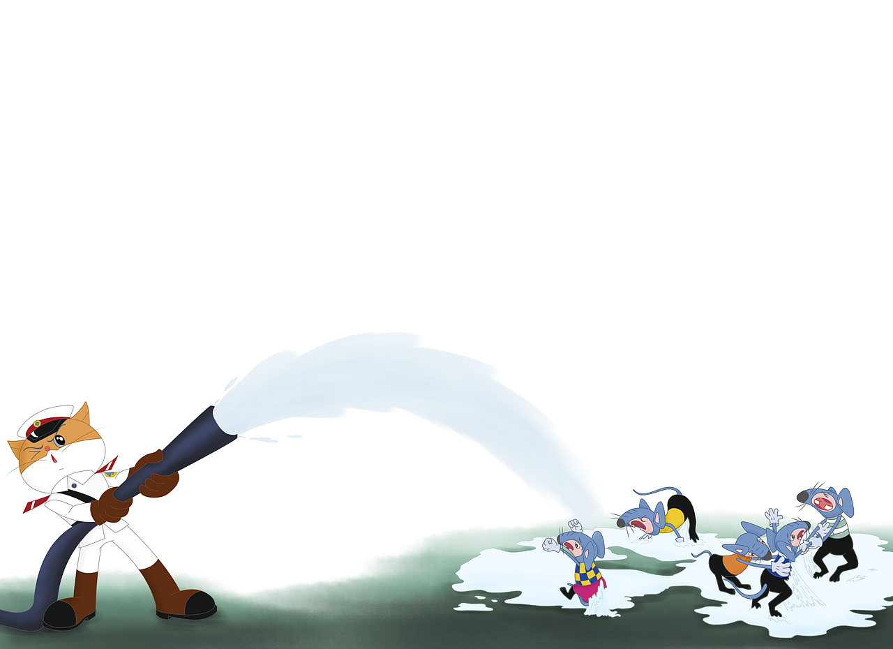 《黑貓警長(zhǎng)》圖書(shū)插畫(huà)（圖ZMzUyMDEzNjMy） - 動(dòng)畫(huà)片 - 站酷設(shè)計(jì)師谷主頭上長(zhǎng)蘑菇原創(chuàng)素材 - 站酷ZCOOL