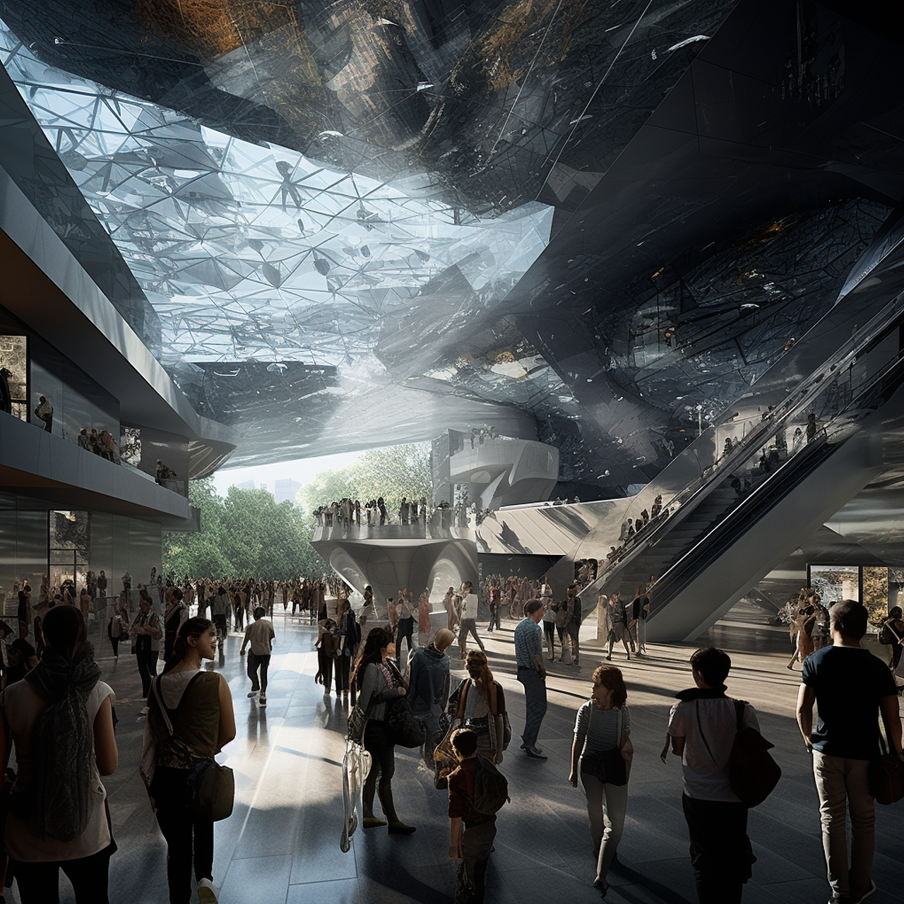 未来文化中心建筑空间概念 (元宇宙)