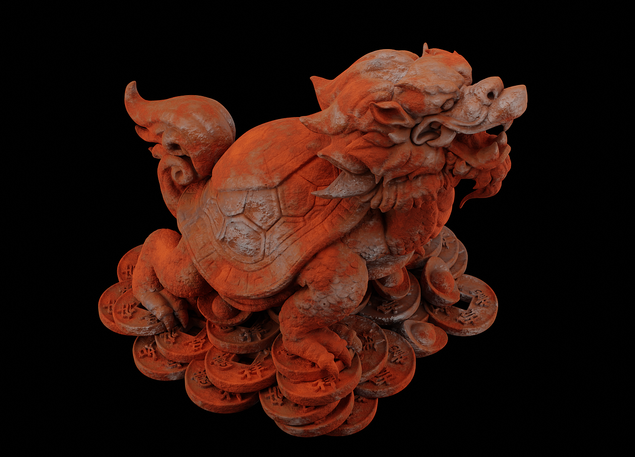 獬豸blender渲染（图ZMzEwNjg1Njk2） - 动画/影视 - 站酷设计师lovehaining原创素材 - 站酷ZCOOL