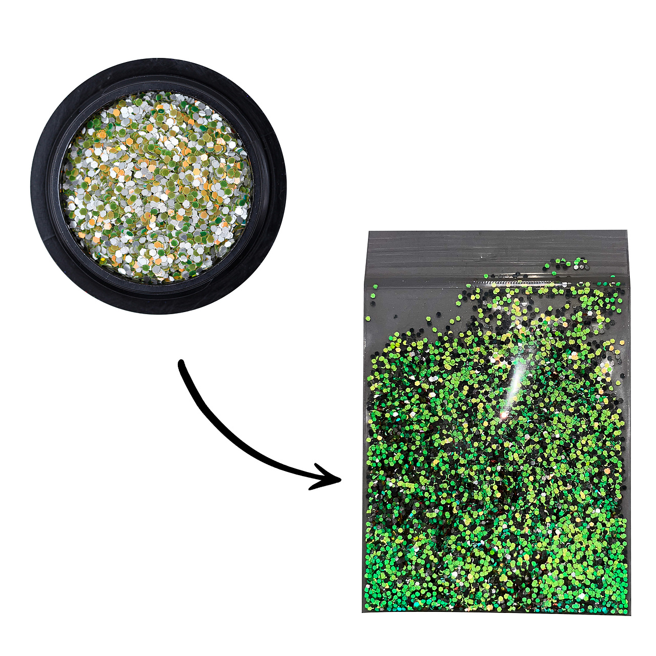 金葱亮片格利特反光粉原料拍摄