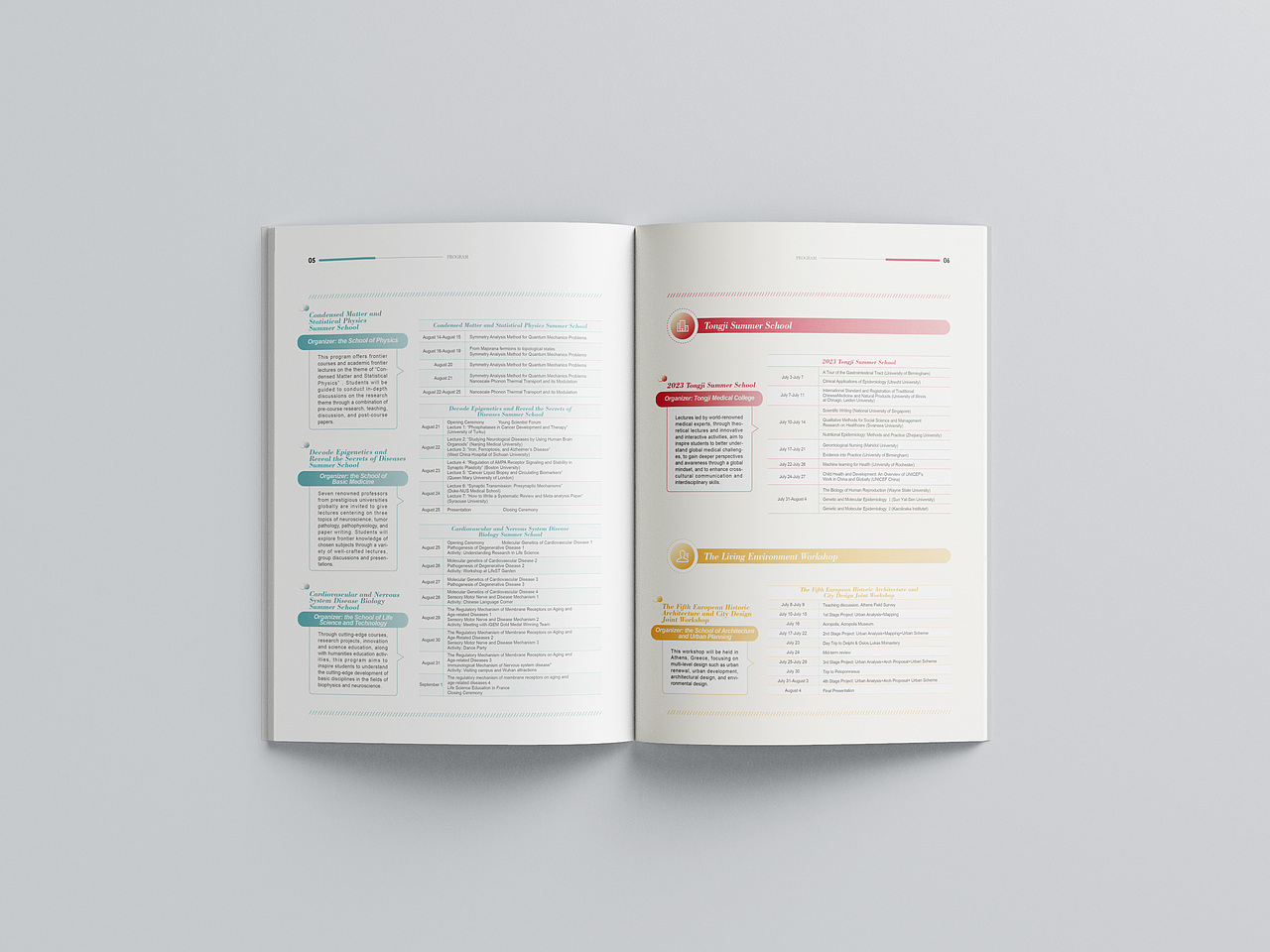 大学英文画册（表格多可参考）