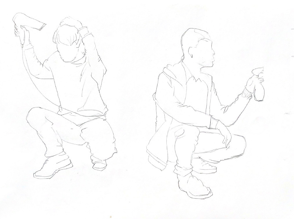 近期的人物速写学习