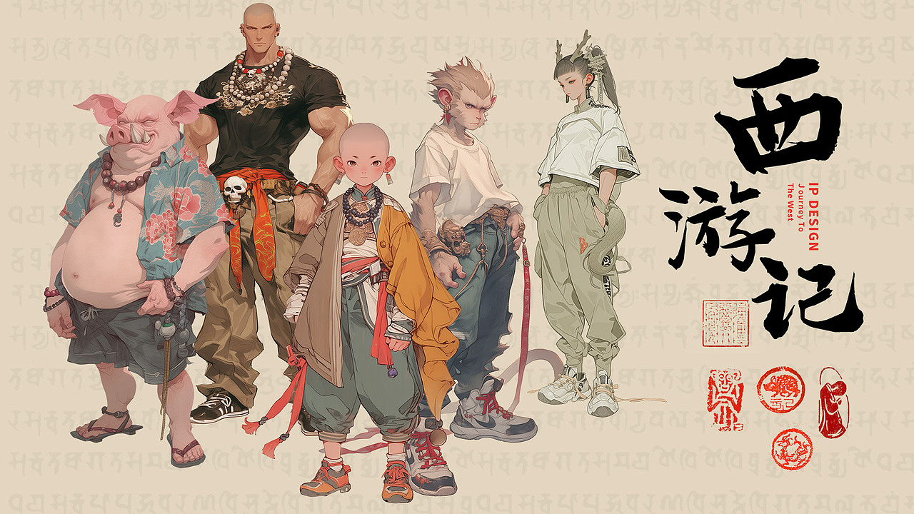 西游記現(xiàn)代篇（圖ZMzY3NDk4OTU2） - 概念設(shè)定 - 站酷設(shè)計師堯子L原創(chuàng)素材 - 站酷ZCOOL