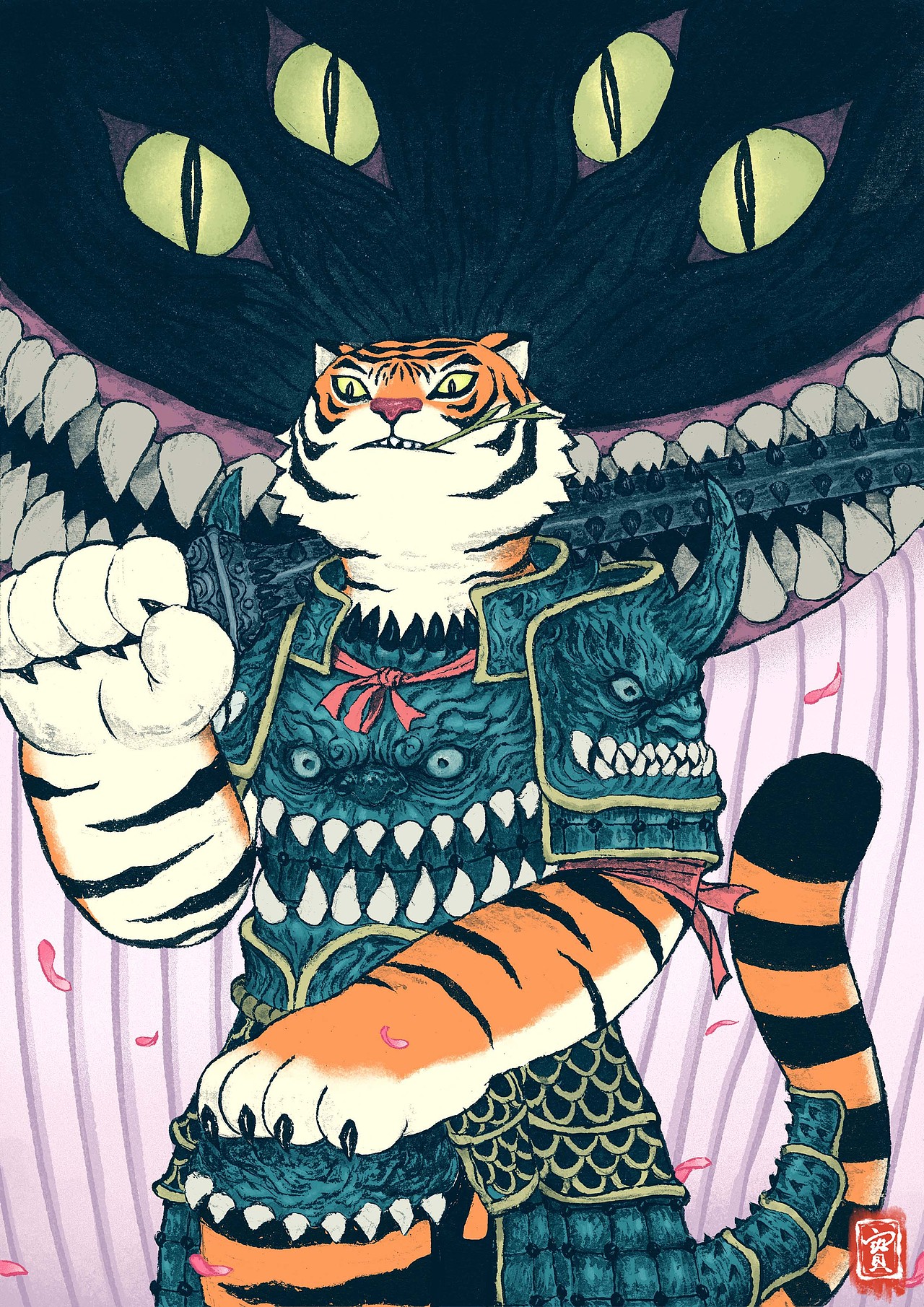 发一下之前画的老虎（图ZMzU0MTE1MzQ0） - 艺术插画 - 站酷设计师阿寶INSECT原创素材 - 站酷ZCOOL