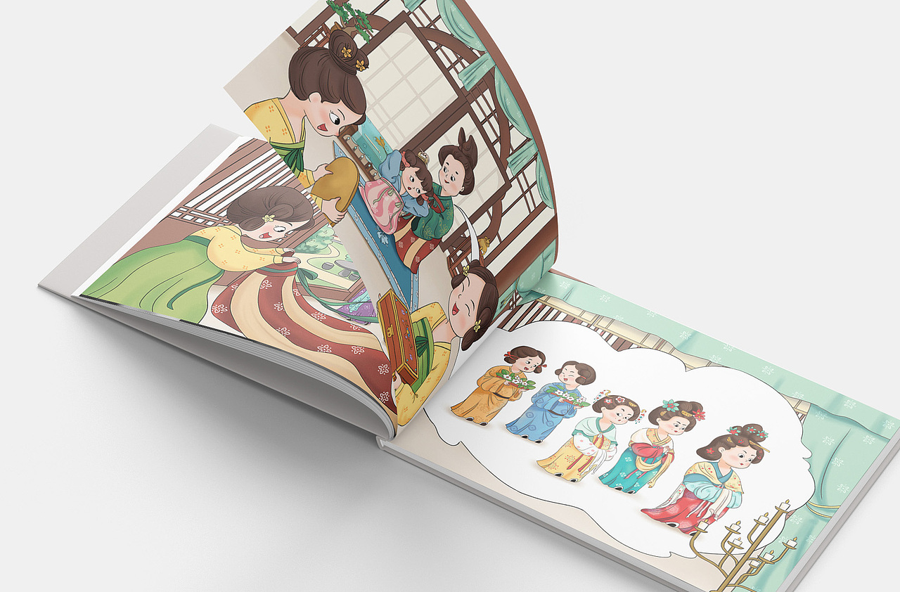 古代古风儿童插画绘本