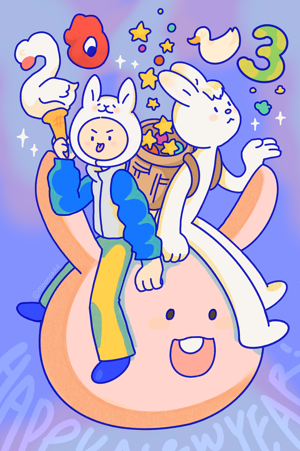 动如脱兔 | 兔年新年贺卡设计