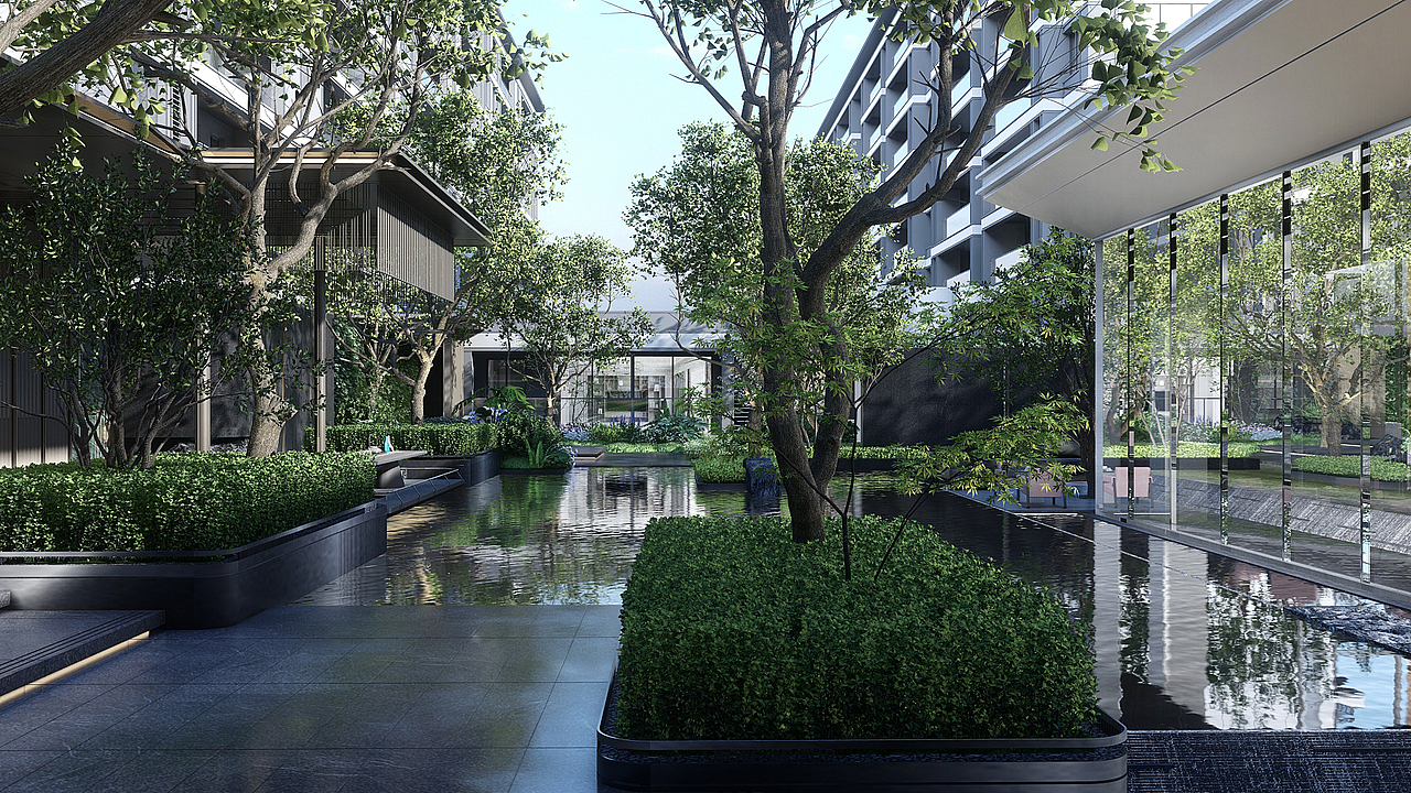 景观示范区lumion渲染（图ZMzM4NzE1NzY0） - 建筑/空间 - 站酷设计师设计喵蓝豆原创素材 - 站酷ZCOOL
