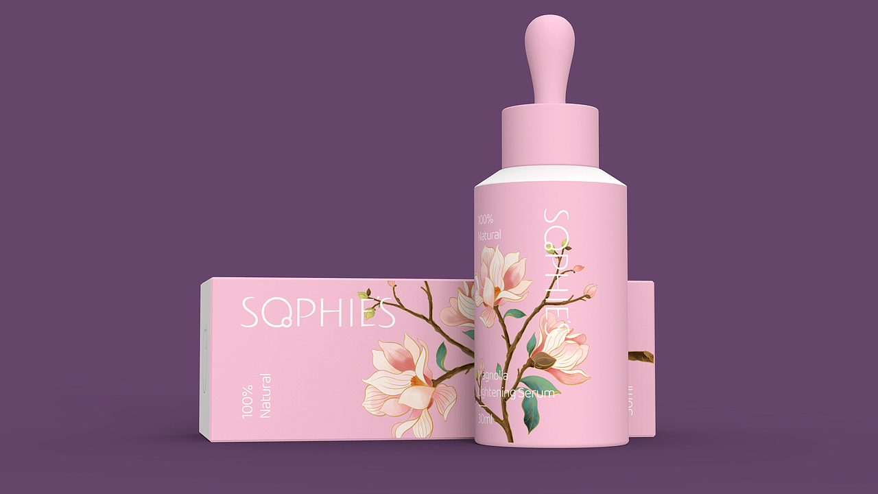 sophie's 护肤品包装设计 | 原创 插画