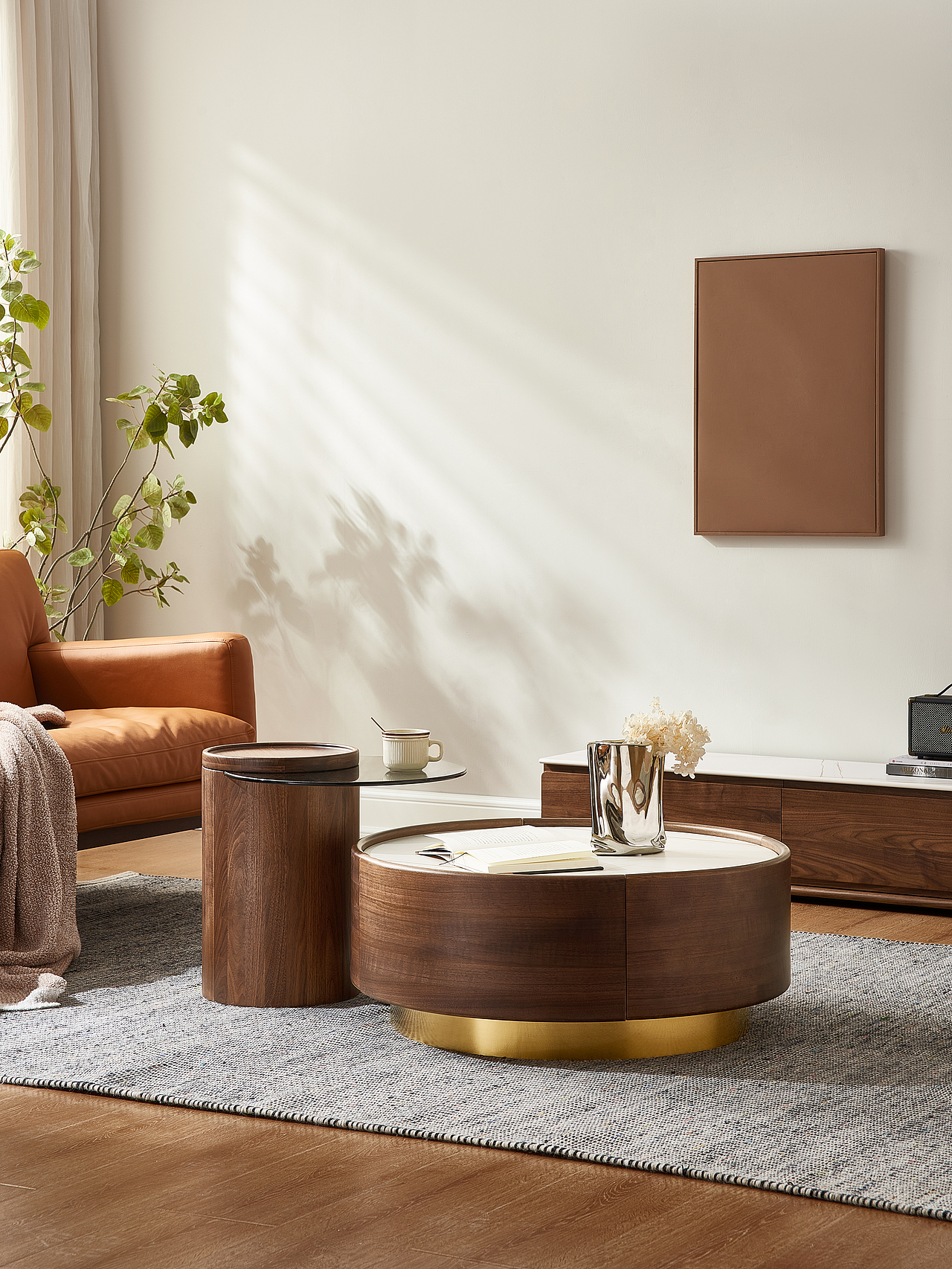 家具设计 | 黑胡桃木组合茶几