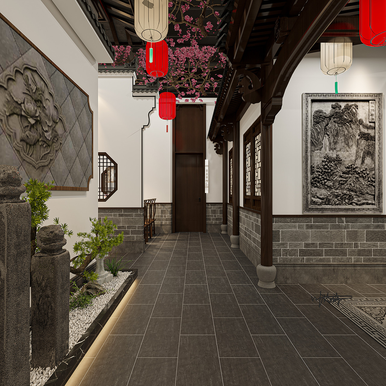 中餐厅设计|徽派建筑古风餐厅