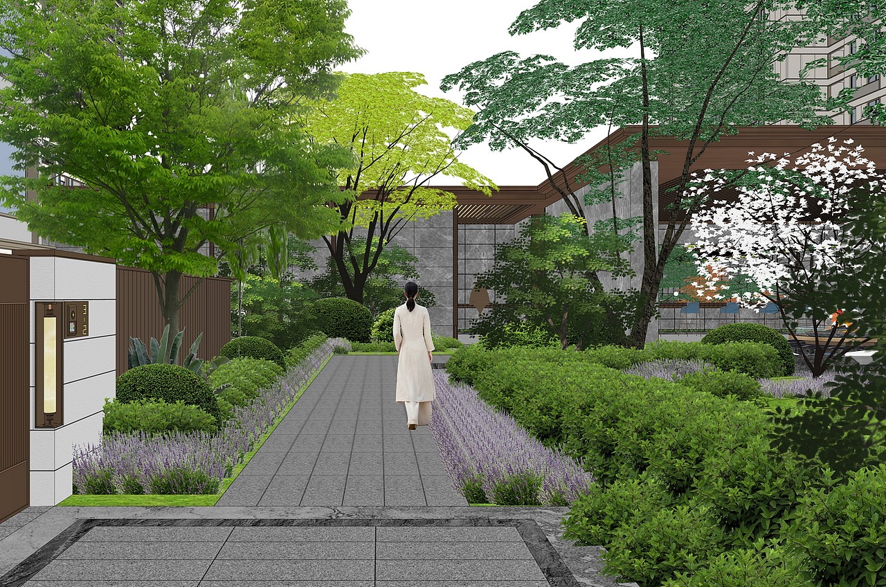 新希望奥体I70示范区景观SU模型下载