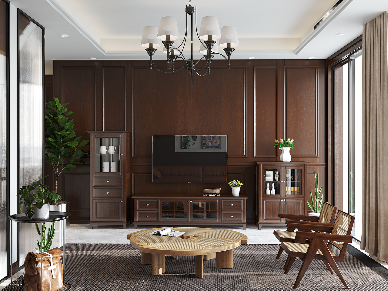 简美别墅深色木纹（图ZMzA5MTgxNTgw） - 家装设计 - 站酷设计师aaxxxx原创素材 - 站酷ZCOOL