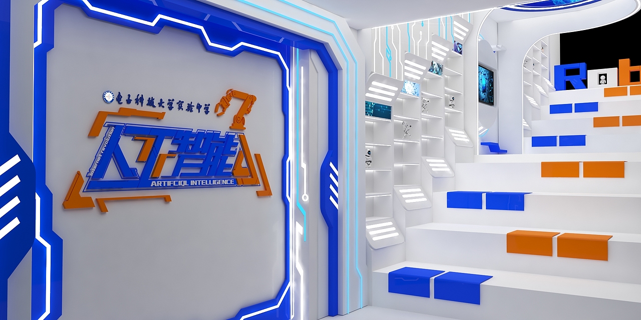电子科技大学-航海主题 人工智能 通道 书柜设计（图ZMzE0MDk0Nzg0） - 其他三维 - 站酷设计师尤杨木原创素材 - 站酷ZCOOL
