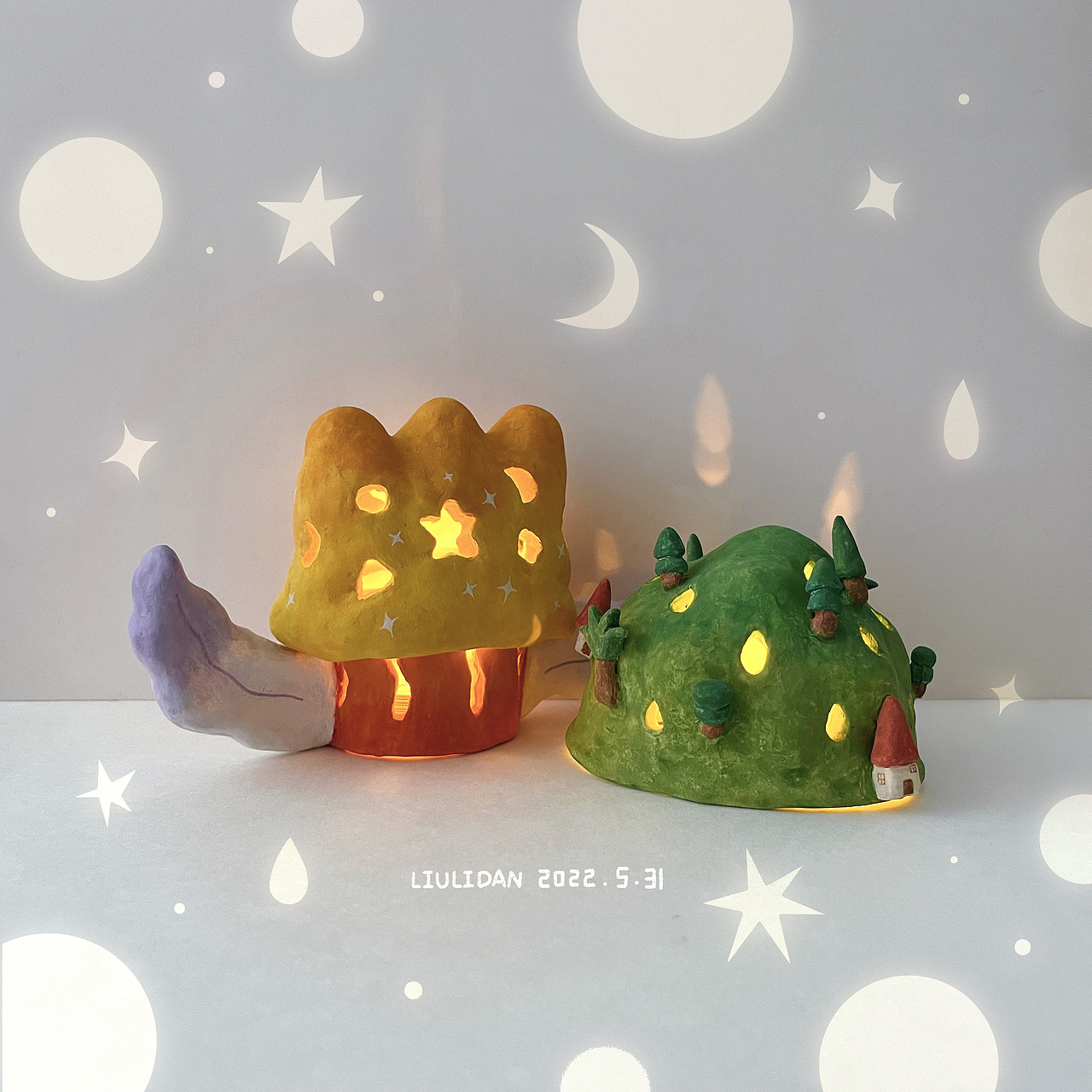 手作粘土—灯罩（图ZMzAzNDA3ODky） - 其他手工艺 - 站酷设计师肉干蛋原创素材 - 站酷ZCOOL