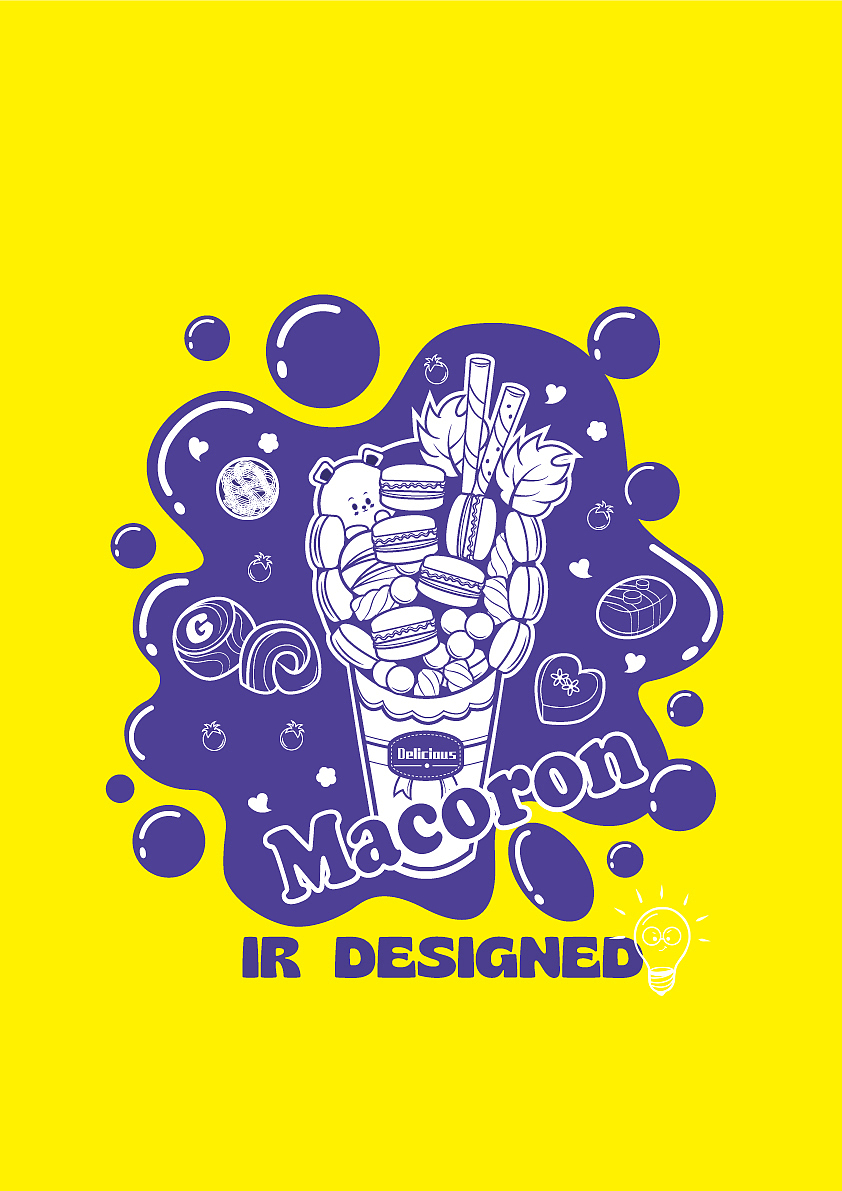 一组美食插画|甜点 美食海报