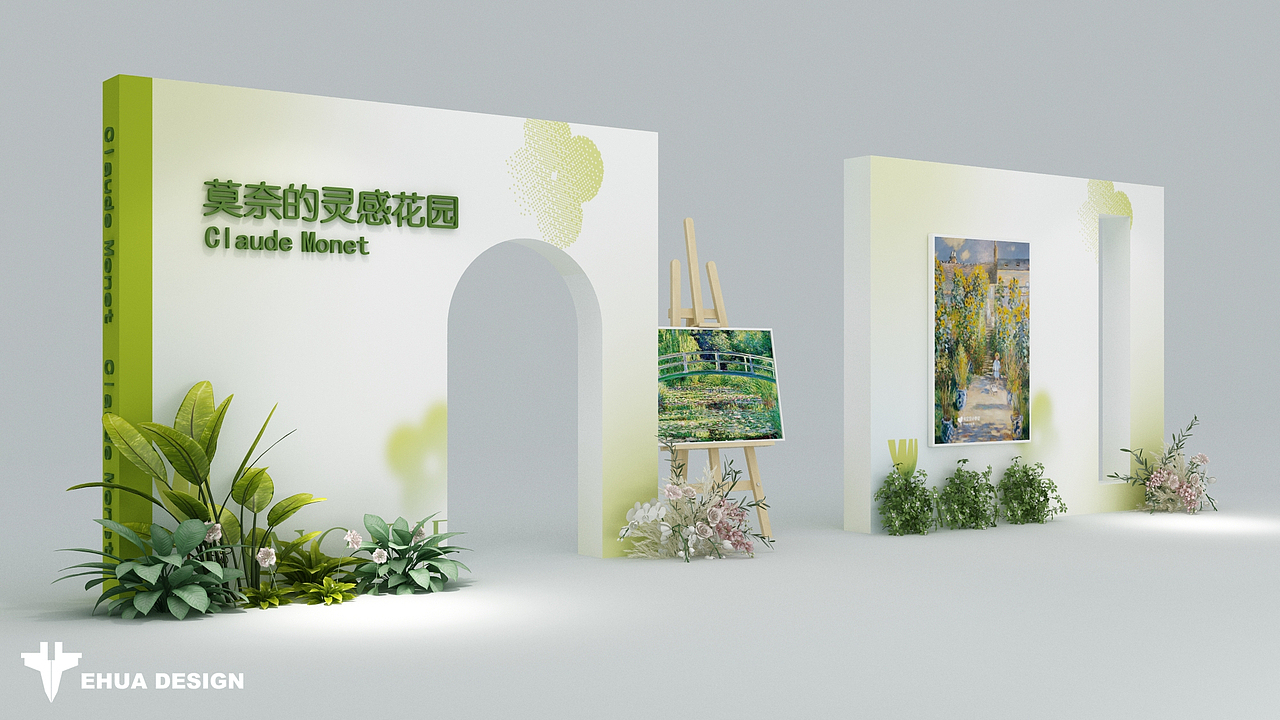 保利花园之阳光里的莫奈 | EHUA DESIGN（图ZMzU0MDQ3MzI0） - 展陈设计 - 站酷设计师子轩E画原创素材 - 站酷ZCOOL