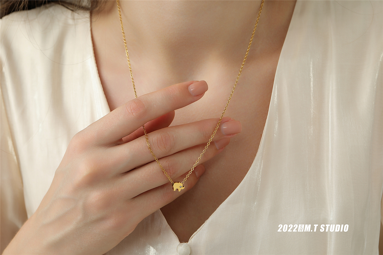 亚马逊饰品耳钉戒指项链手链杂乱合集静物图模特图