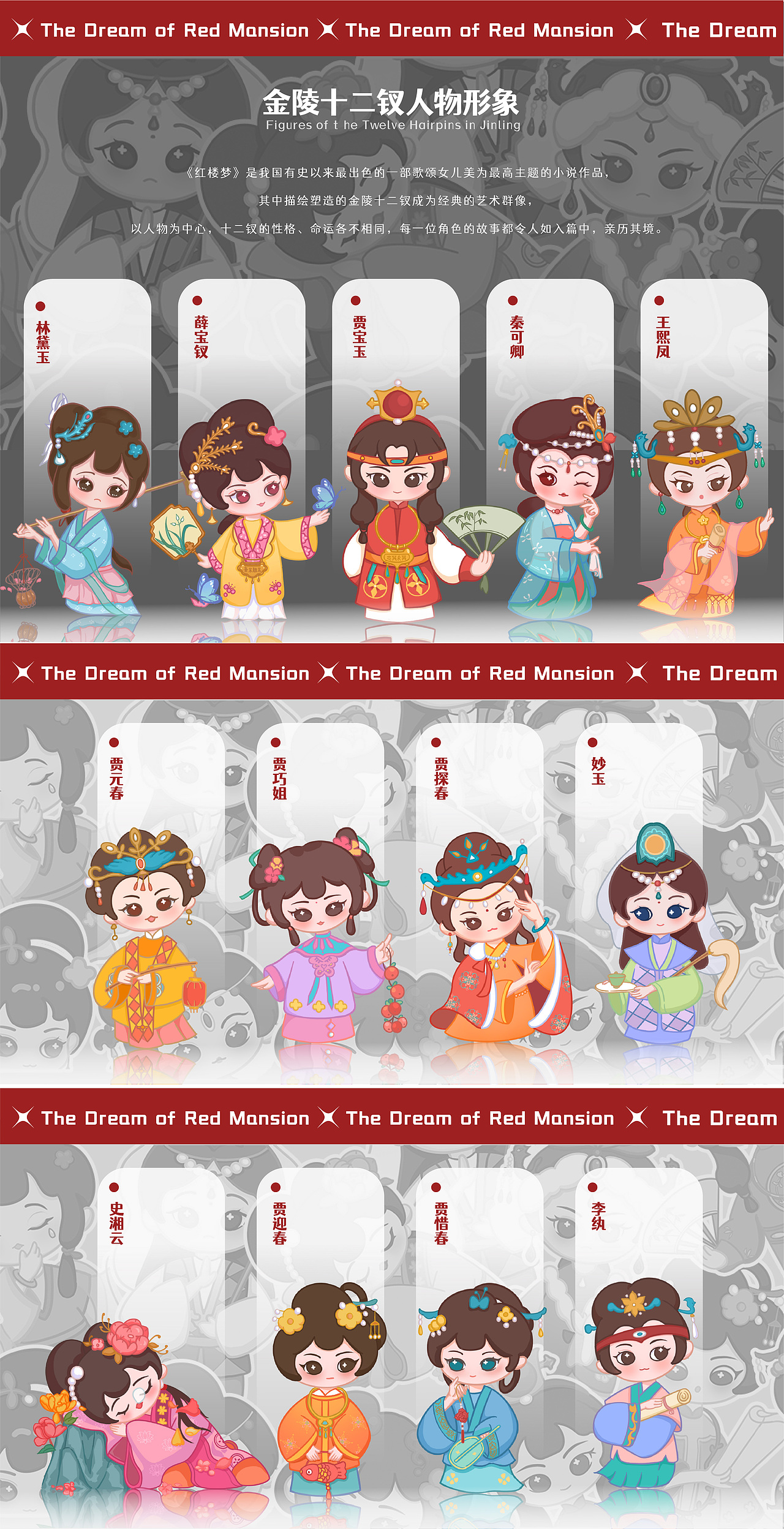 一梦入红楼 |IP设计（图ZMzQ3NDY1ODA0） - 商业插画 - 站酷设计师水母大王原创素材 - 站酷ZCOOL