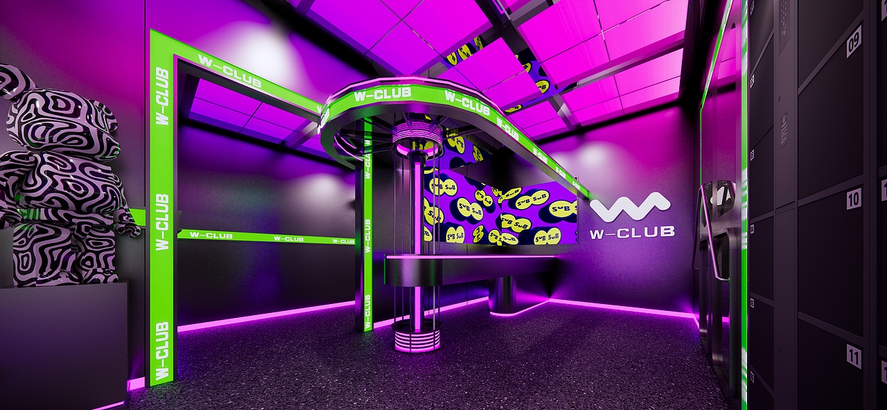 W-CLUB丨探索年轻化娱乐空间色彩的碰撞