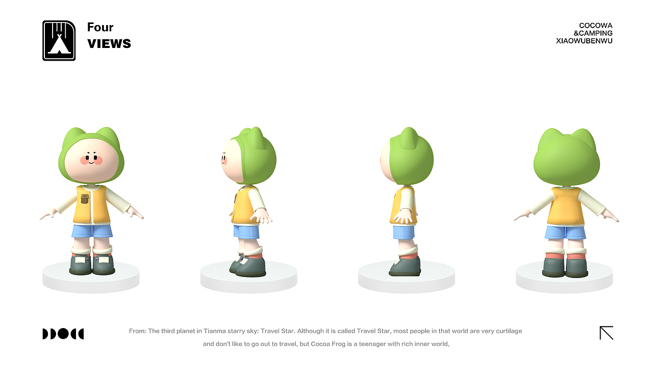可可蛙露营IP形象设计（图ZMzQ1ODAzNzk2） - 人物/生物 - 站酷设计师小五本五原创素材 - 站酷ZCOOL
