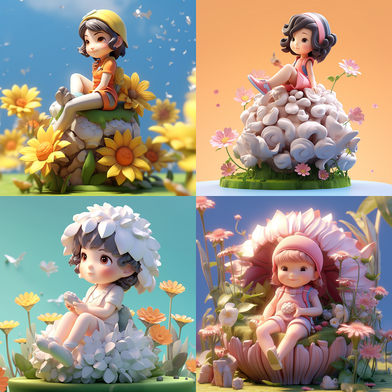 #AI创作实验室#【可爱小女孩】（图ZMzQwMzgzNjIw） - 概念设定 - 站酷设计师金玉点点原创素材 - 站酷ZCOOL