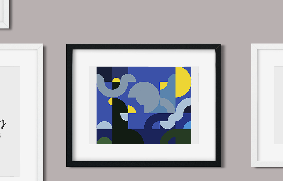 装饰画-星月夜（图ZMzI4MTA4MzAw） - 创作习作 - 站酷设计师北纬DuN原创素材 - 站酷ZCOOL