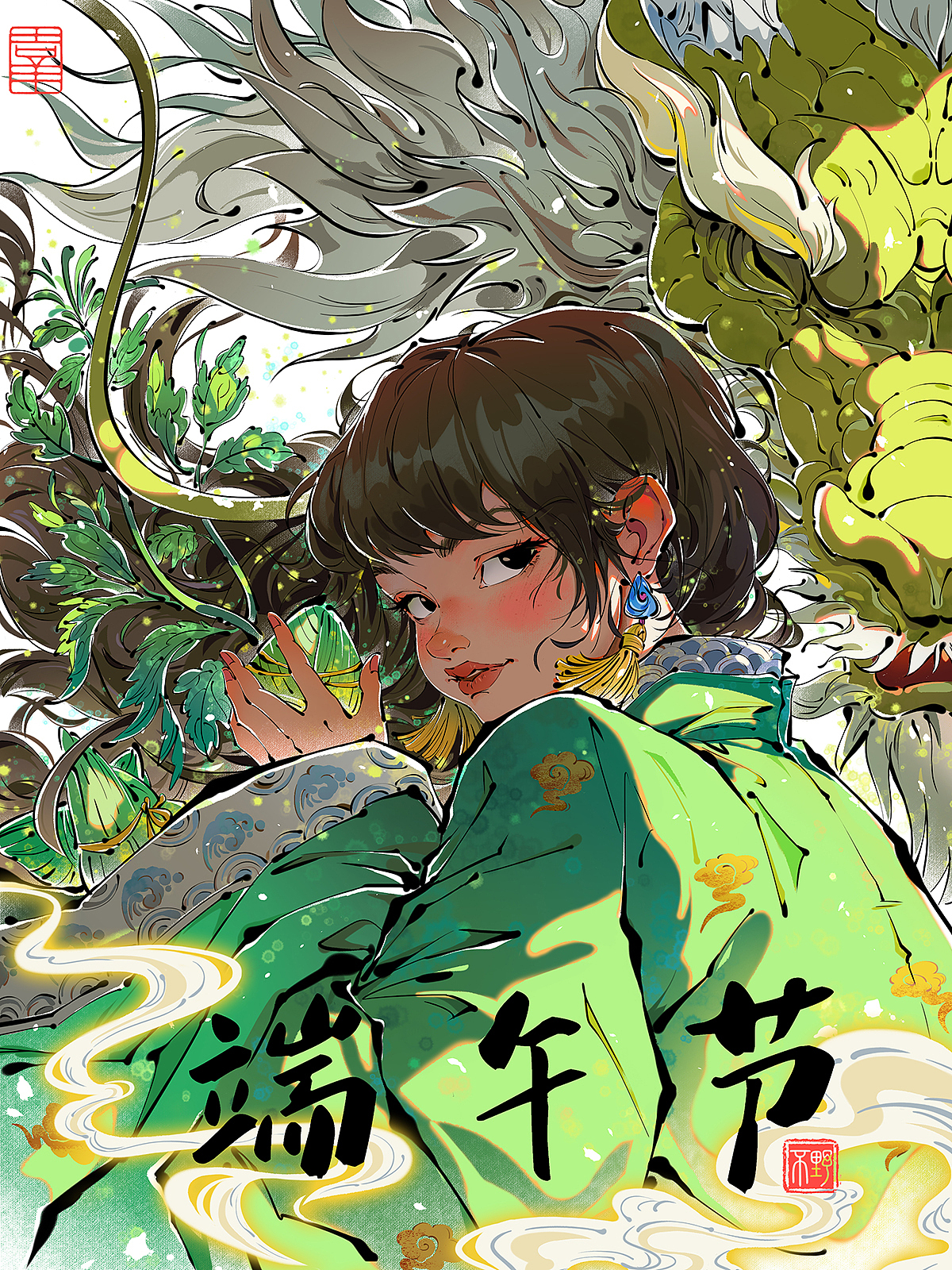 国风节气（节日）插画｜春夏篇（图ZMzQzNjk4ODky） - 艺术插画 - 站酷设计师这个画手不太冷静原创素材 - 站酷ZCOOL