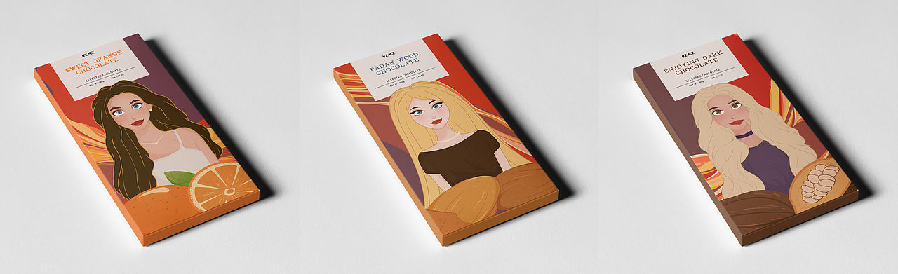 欧美风包装插画