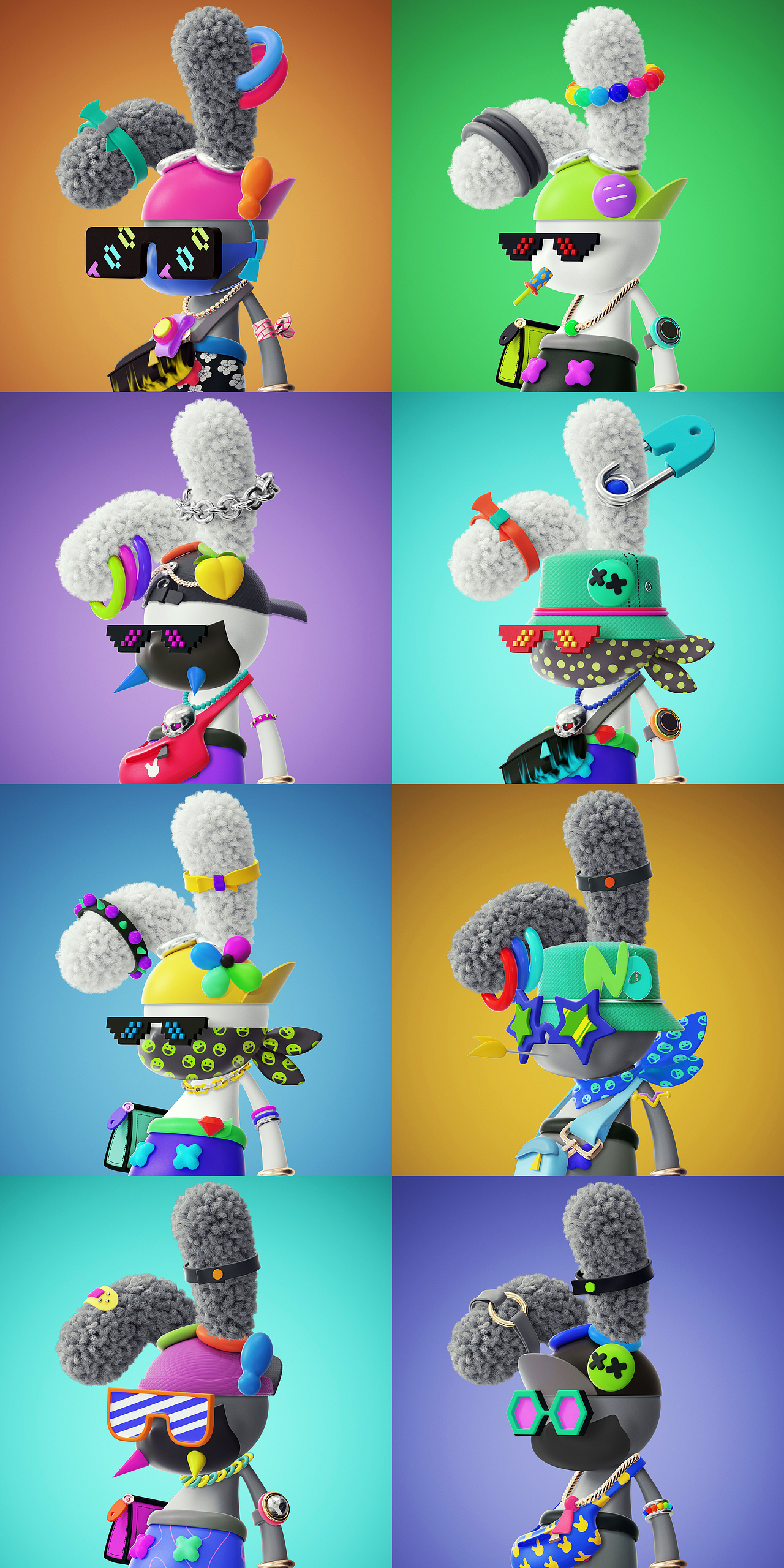 《BUNY FAN BUNY》兔迷兔3D头像【第二弹】（图ZMzEwMDAwMDA4） - 人物/生物 - 站酷设计师某童鞋原创素材 - 站酷ZCOOL