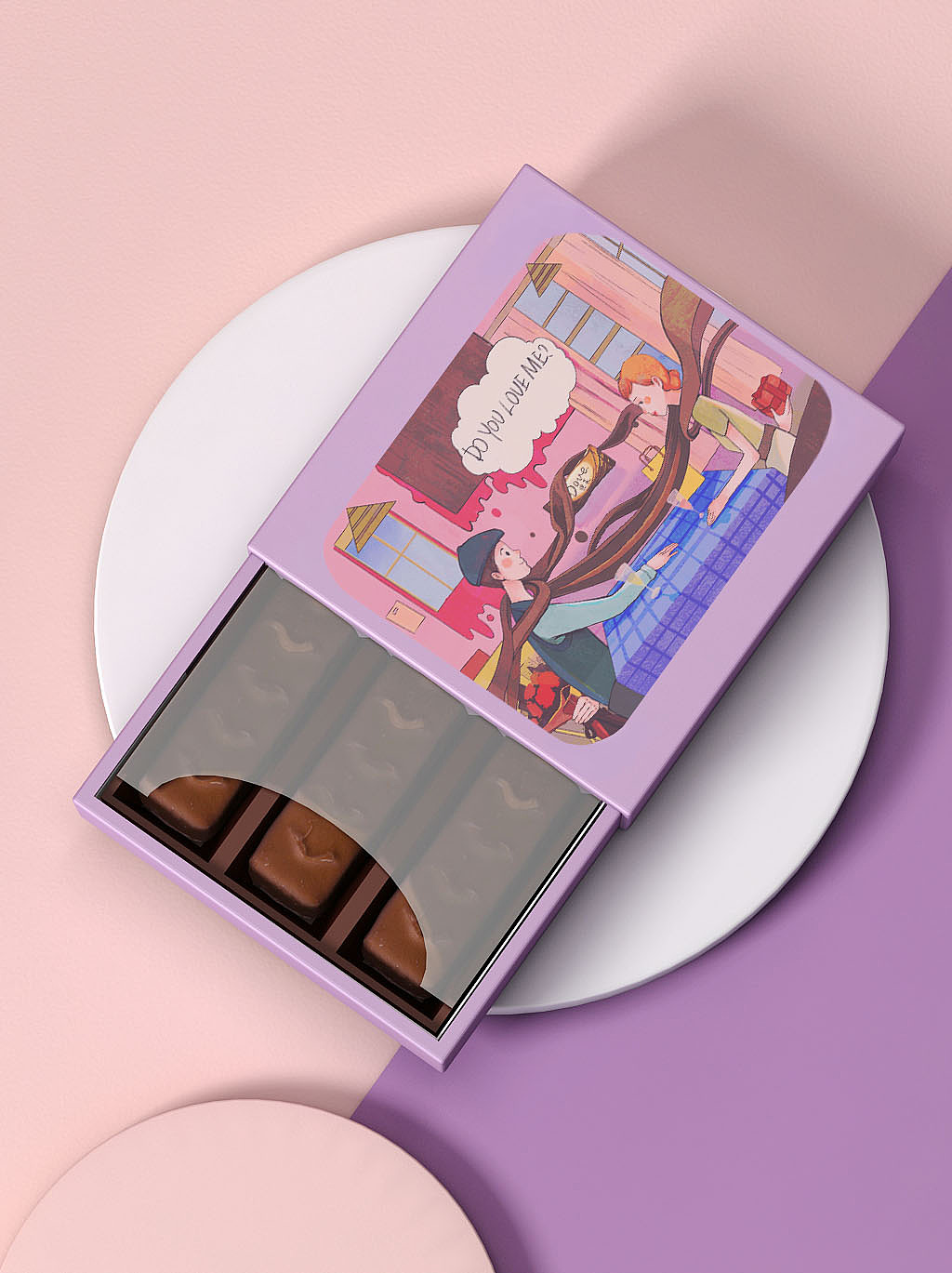 德芙巧克力包装插画