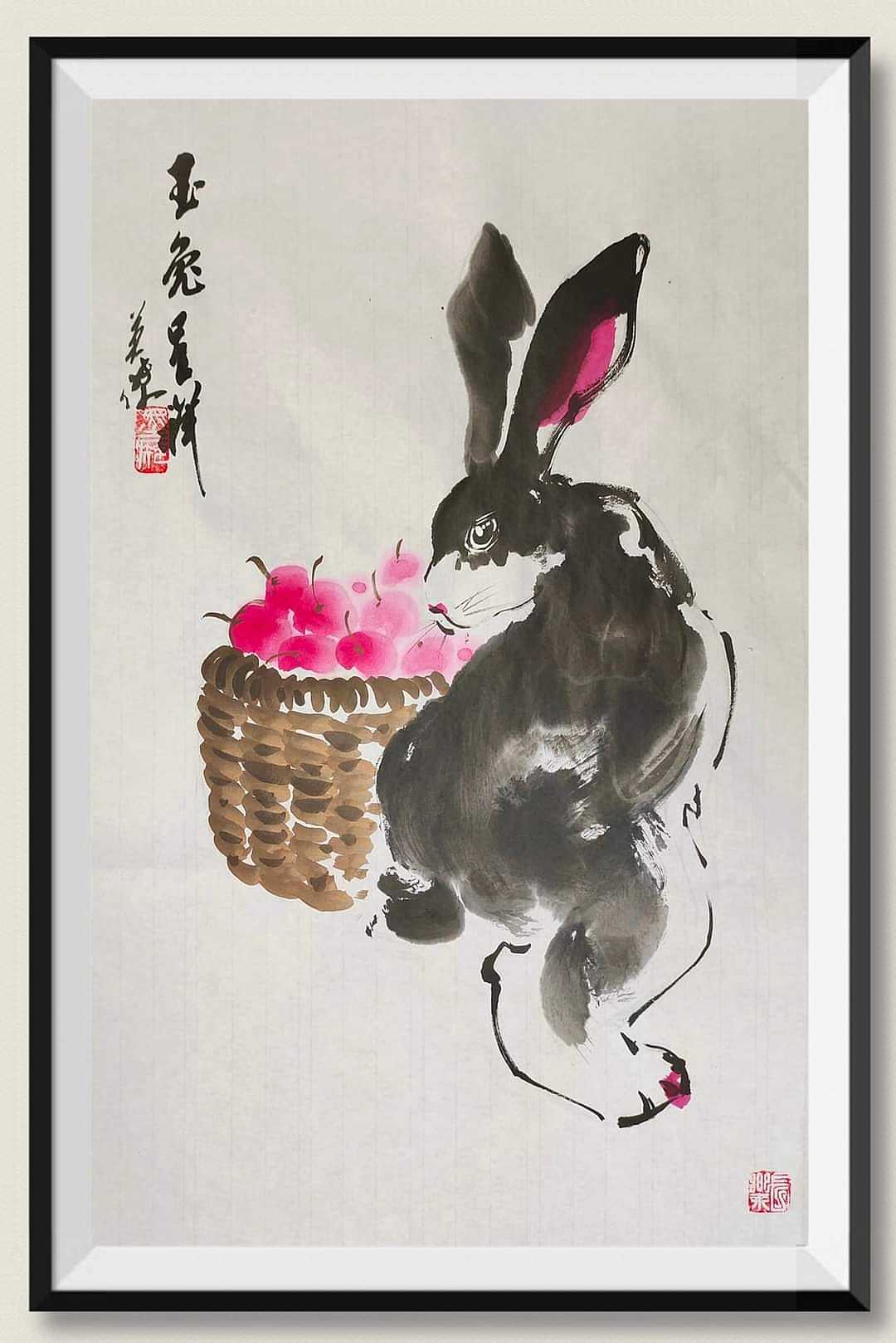 兔水墨画 11 - 20（图ZMzIzNDA2NTY0） - 书法 - 站酷设计师TeeYJ原创素材 - 站酷ZCOOL