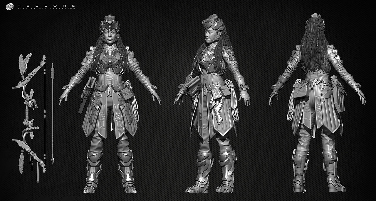 赤核学员完美复刻【地平线:零之曙光】角色模型