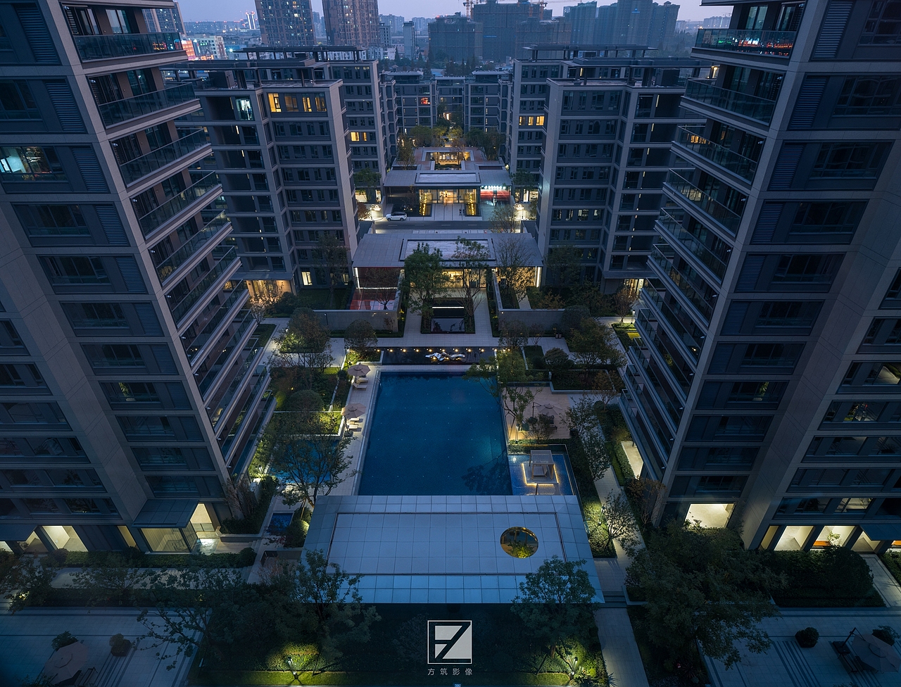 【上海方筑影像】--成都凤起籣庭住宅大区景观（图ZMzI0MTI3NTMy） - 环境/建筑摄影 - 站酷设计师上海方筑影像原创素材 - 站酷ZCOOL