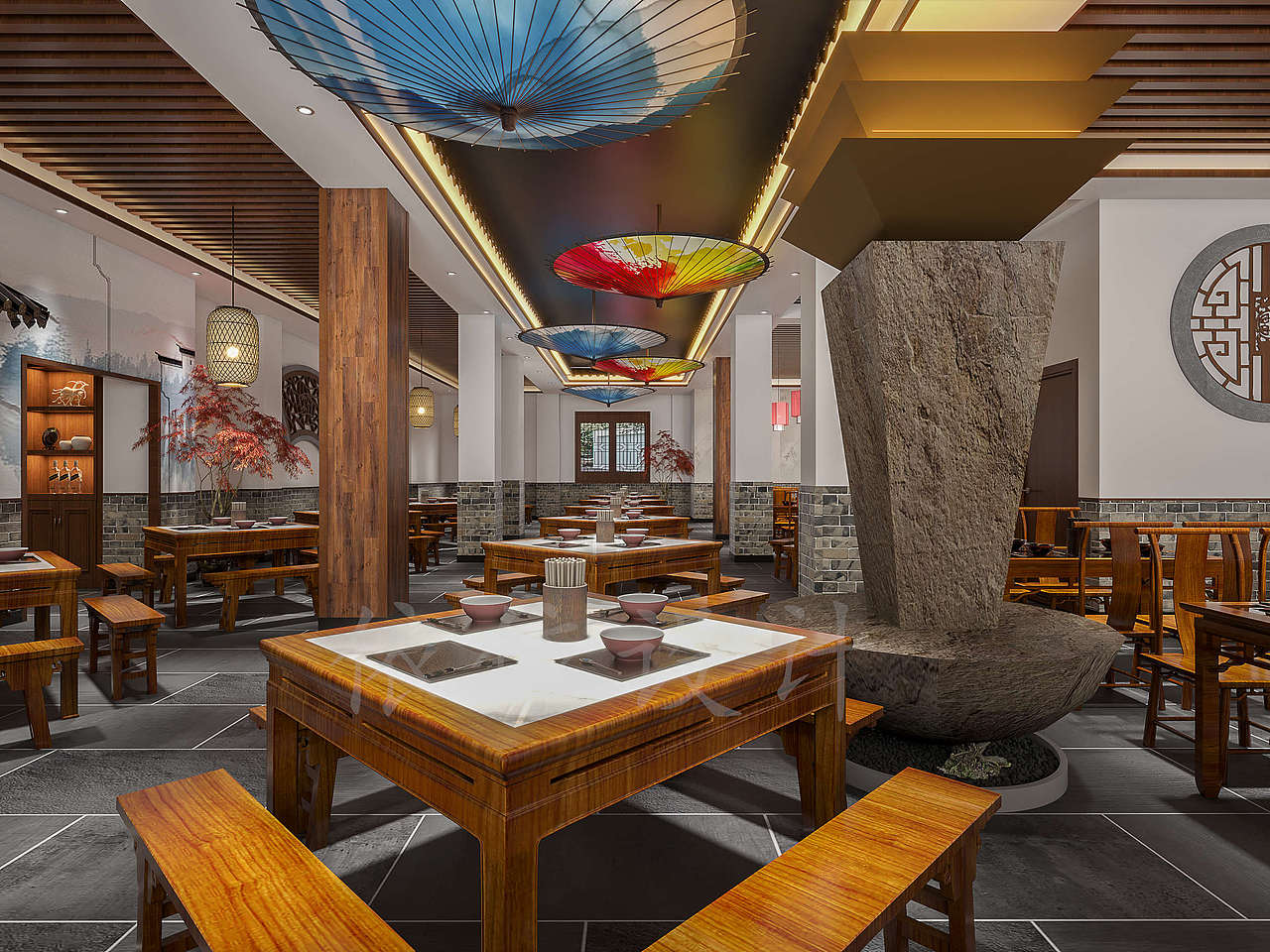 农家乐餐厅民宿设计