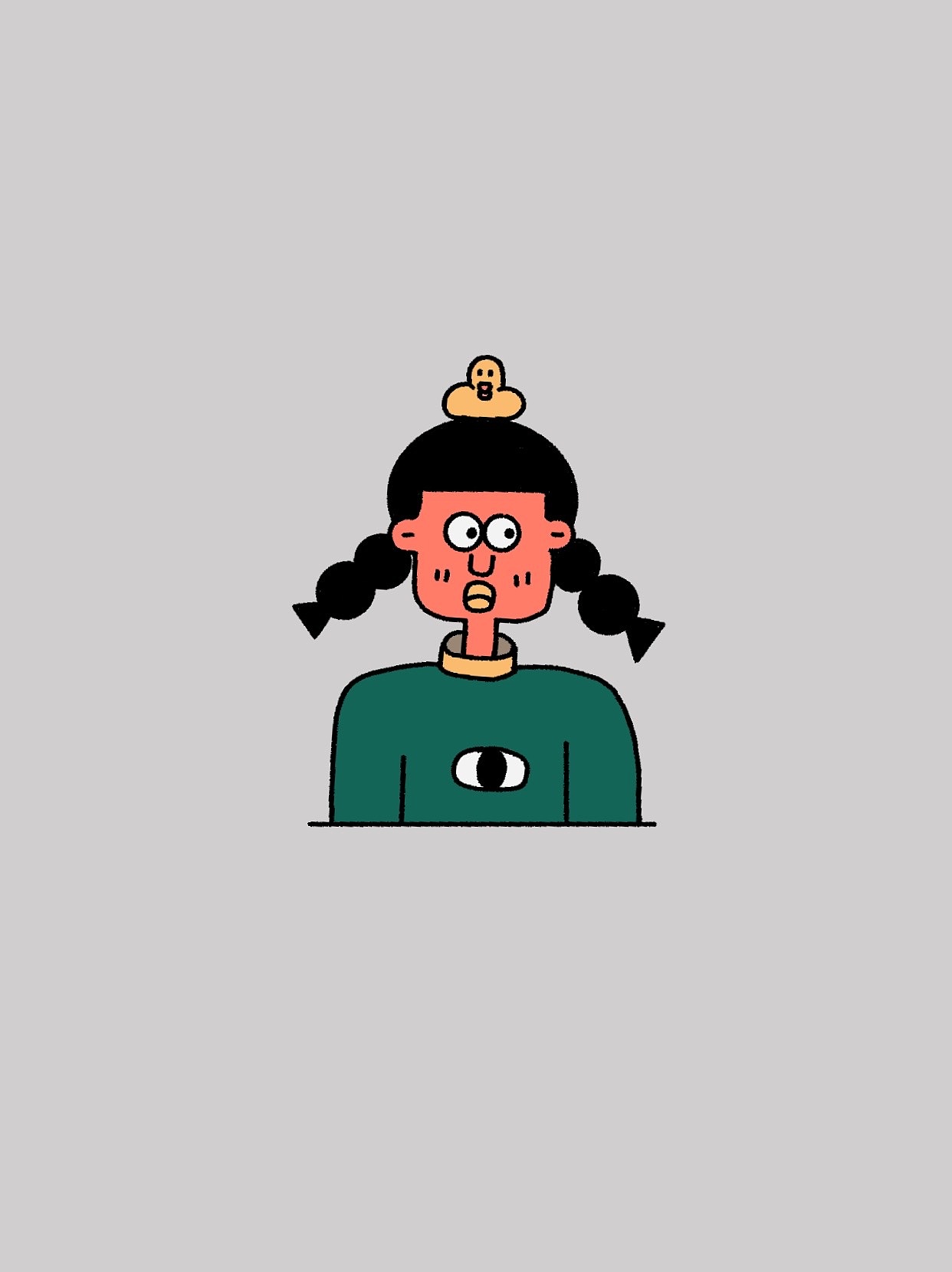 挑戰(zhàn)百變頭像028｜扎個(gè)小辮（圖ZMzQxOTk5MDgw） - 商業(yè)插畫 - 站酷設(shè)計(jì)師有點(diǎn)酷的vicky呦原創(chuàng)素材 - 站酷ZCOOL