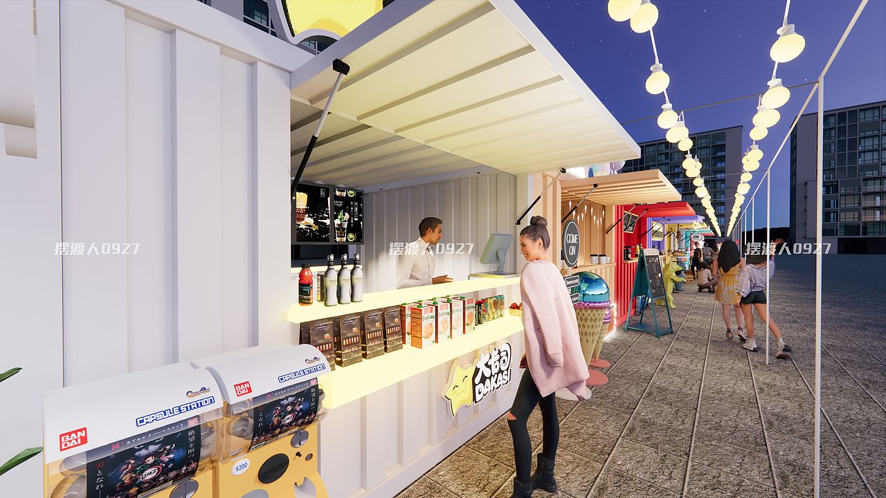 集装箱夜市设计（图ZMzYxMzk5NjEy） - 商业空间设计 - 站酷设计师王文哲设计工作室原创素材 - 站酷ZCOOL