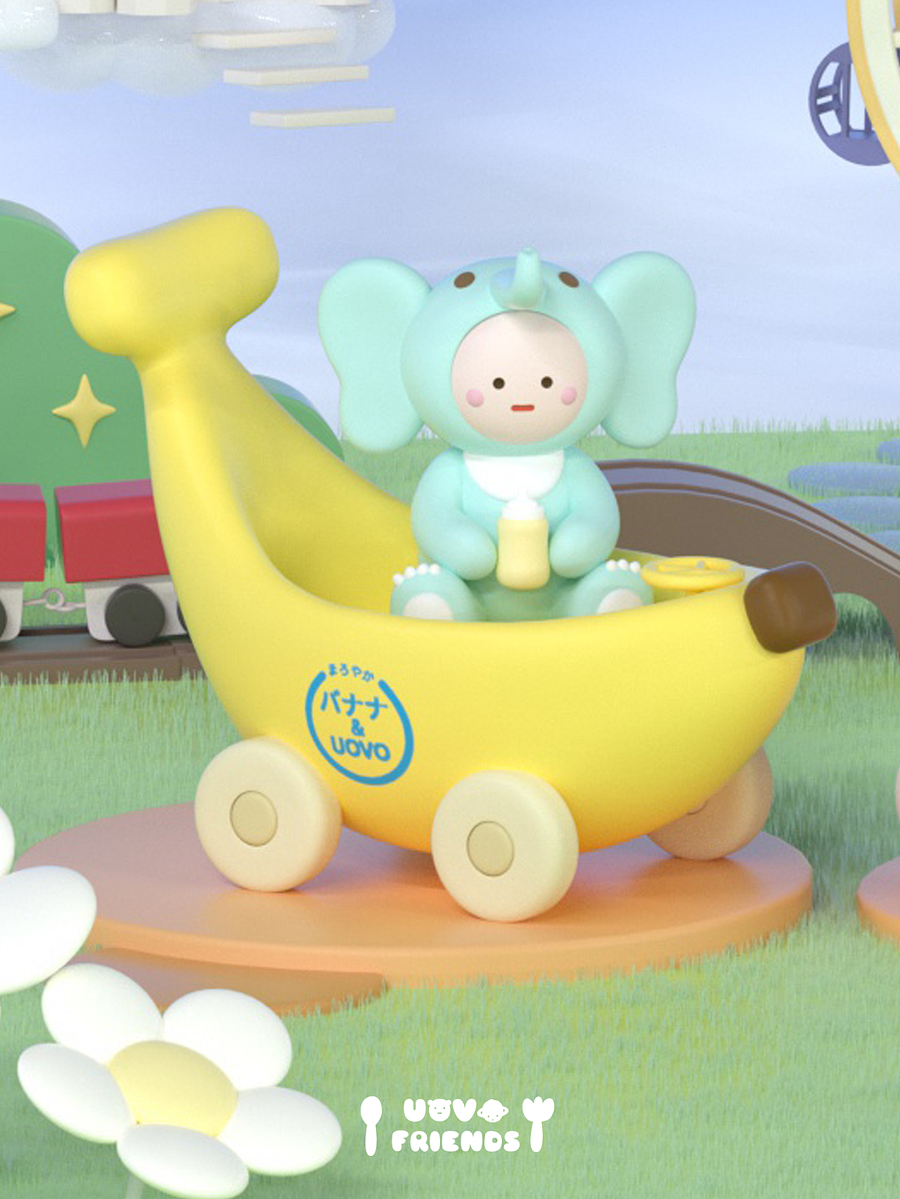 uovofriends小熊大象水果汽车系列（图ZMzE1MzQ4ODg0） - 玩具 - 站酷设计师煎蛋的朋友原创素材 - 站酷ZCOOL