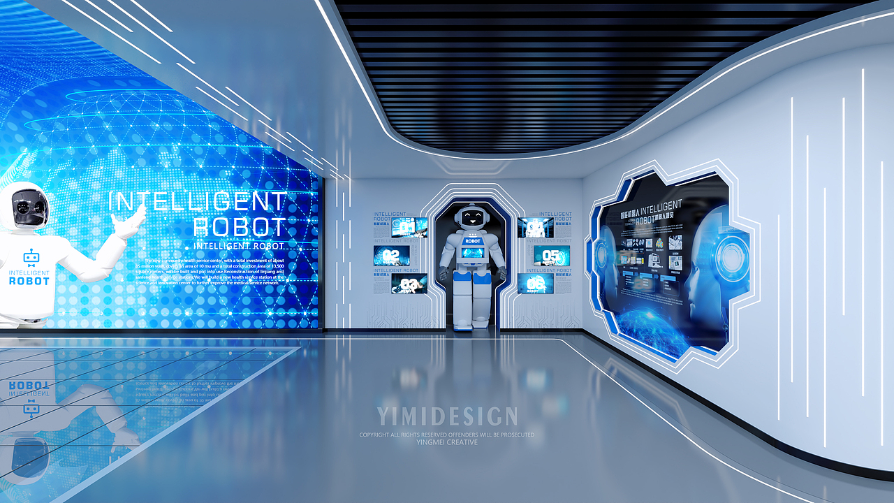 智能机器人中心展厅 机器人展示中心 机器人展厅设计（图ZMzQ3OTM2NDYw） - 展陈设计 - 站酷设计师盈美创意原创素材 - 站酷ZCOOL