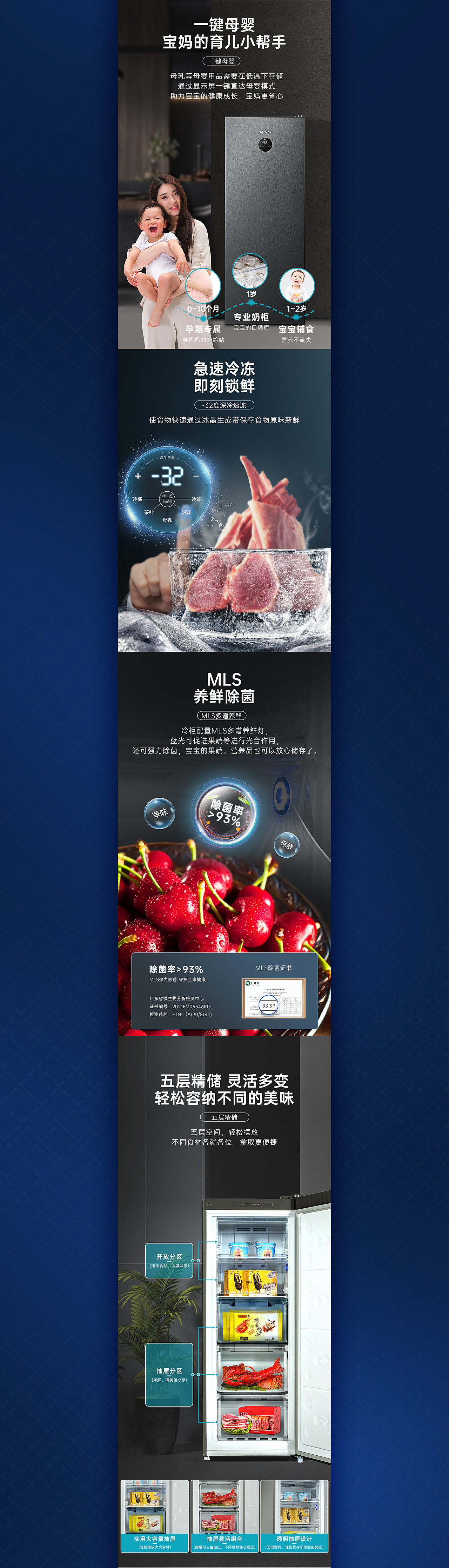 美菱立式冷柜详情页面设计（图ZMzAyMjM5NDAw） - 电商 - 站酷设计师黑煤炭原创素材 - 站酷ZCOOL