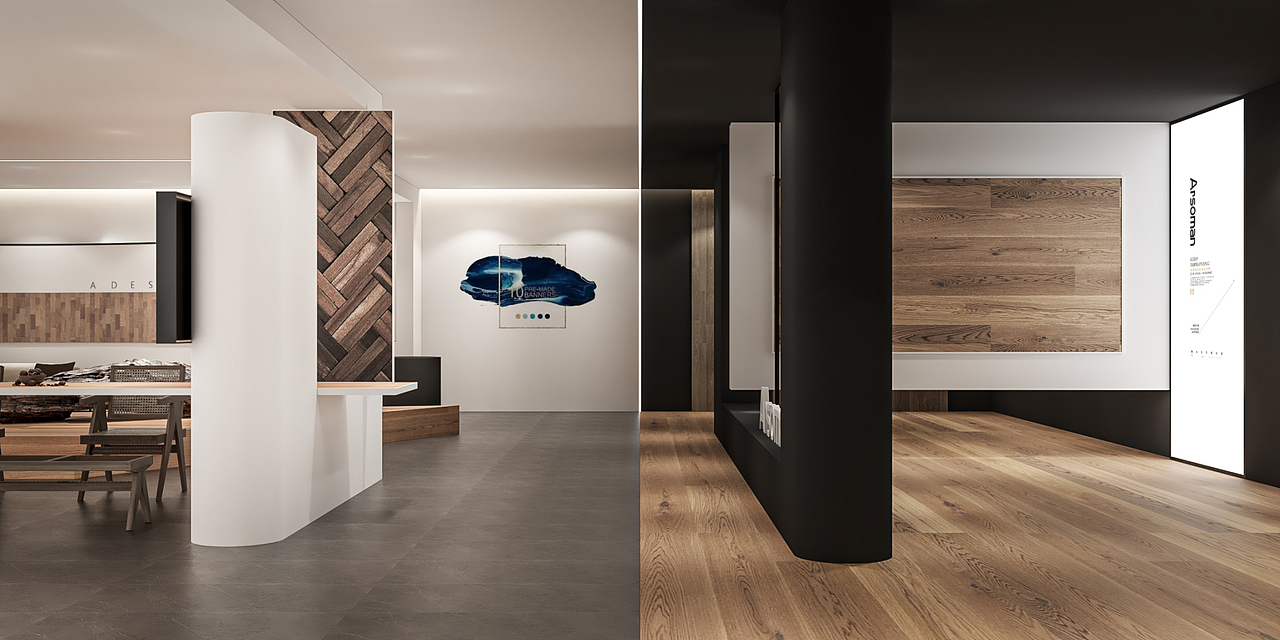 埃森曼地板展厅设计（图ZMjk4MDE2MjY0） - 商业空间设计 - 站酷设计师闵晨阳原创素材 - 站酷ZCOOL