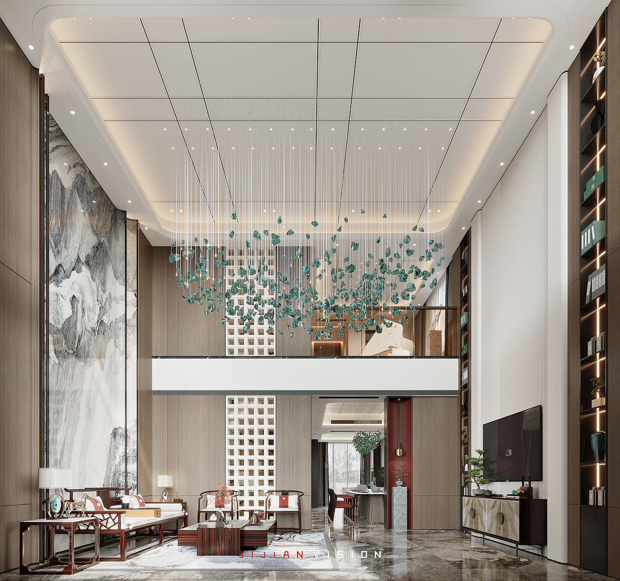 新中式别墅设计（图ZMzI4ODQ1NjA0） - 家装设计 - 站酷设计师晓晓悟原创素材 - 站酷ZCOOL