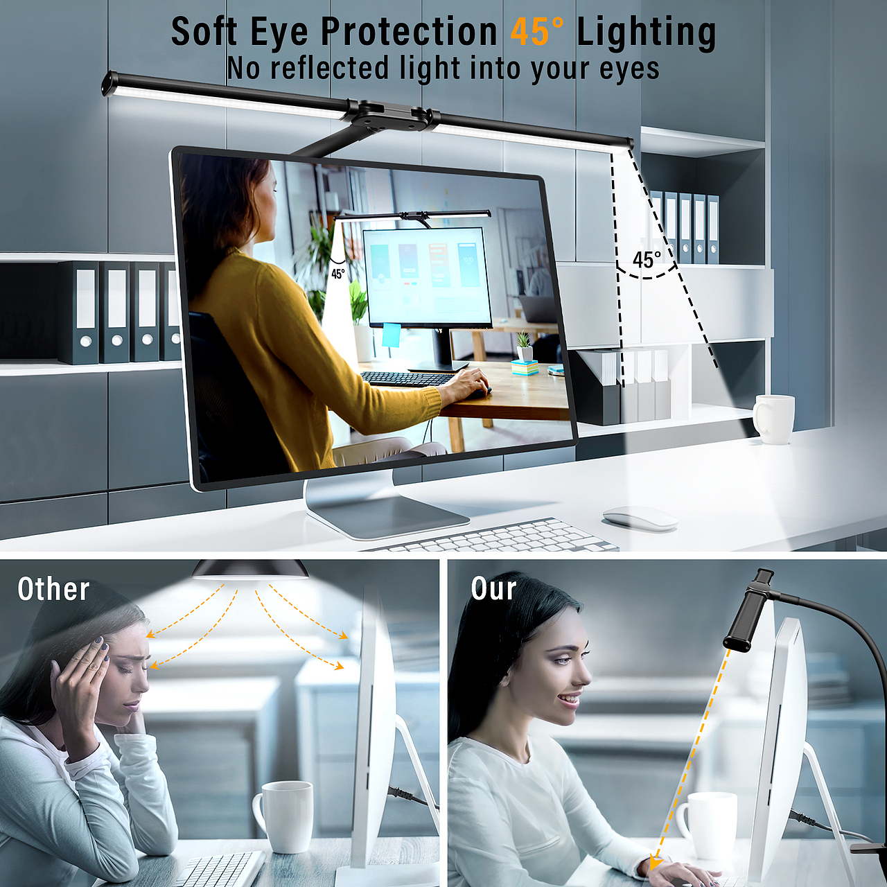 亚马逊-电脑夹子灯、双头