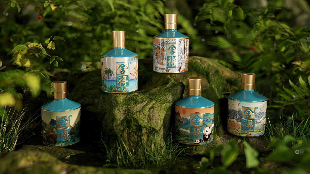 舍得 X 吴尧｜绿水青山 有舍得（图ZMzE2MDEwNTcy） - 包装 - 站酷设计师吴尧文化原创素材 - 站酷ZCOOL