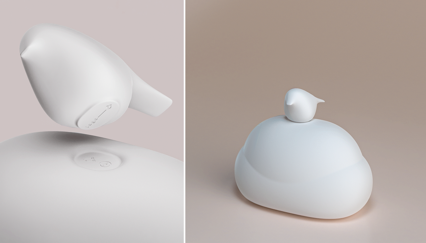 在云上躲雨的小鸟-夜灯（图ZMzI2NDI0NzUy） - 工业用品/机械 - 站酷设计师石井石井原创素材 - 站酷ZCOOL