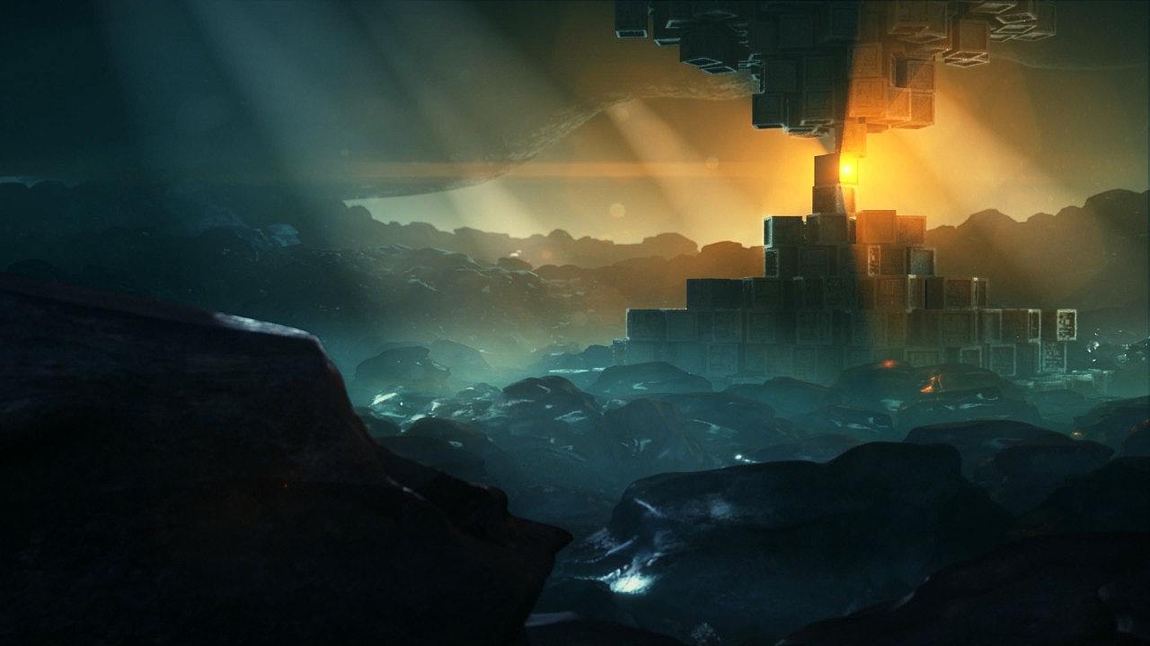 PR模板|华丽设计优雅动画未来派3D立方体标志LOGO