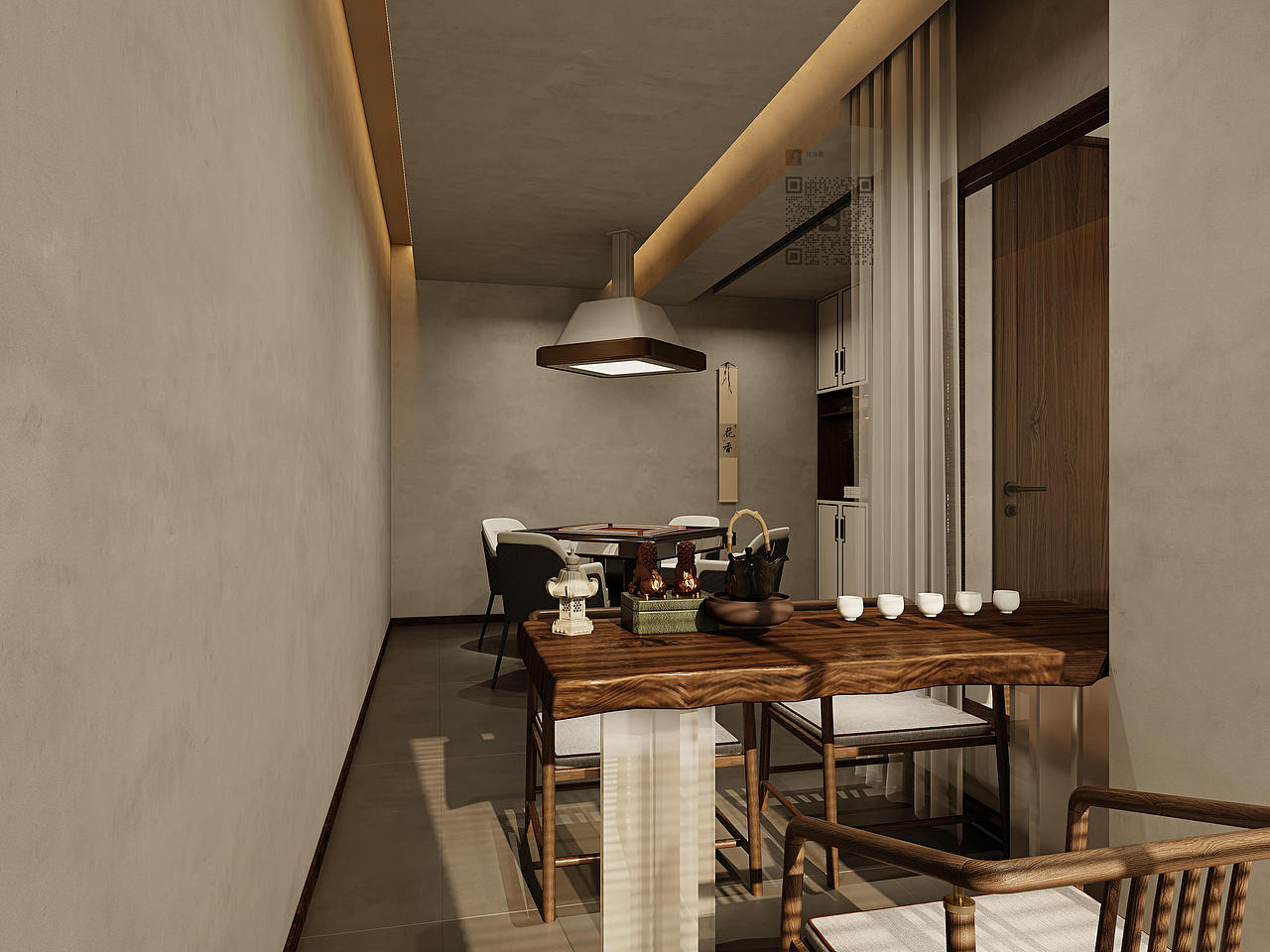 茶室设计｜中式之美，方寸之间，自然禅意与生活趣致。（图ZMzQ5ODk2NTU2） - 商业空间设计 - 站酷设计师诗恩设计原创素材 - 站酷ZCOOL