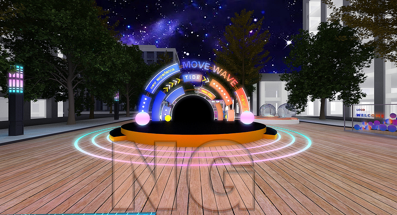 嘉会夜市活动集市设计3D效果图（图ZMzE2NzAxNzYw） - 场景 - 站酷设计师3D设计师NG男原创素材 - 站酷ZCOOL