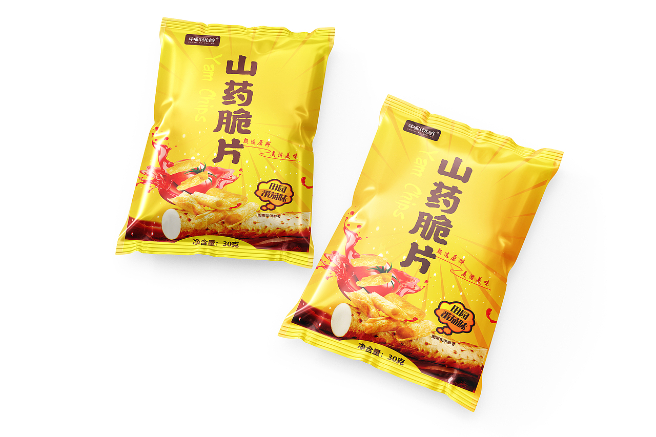 山药脆片 薯片 包装设计 食品 已商用（图ZMzA4ODgxMDM2） - 包装 - 站酷设计师彩腾包装设计原创素材 - 站酷ZCOOL