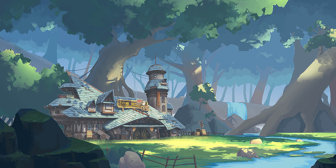 吉卜力風格龍貓森林同人圖（圖ZMzIzMDg4MjA4） - 概念設定 - 站酷設計師頑皮機器CG工作室原創(chuàng)素材 - 站酷ZCOOL