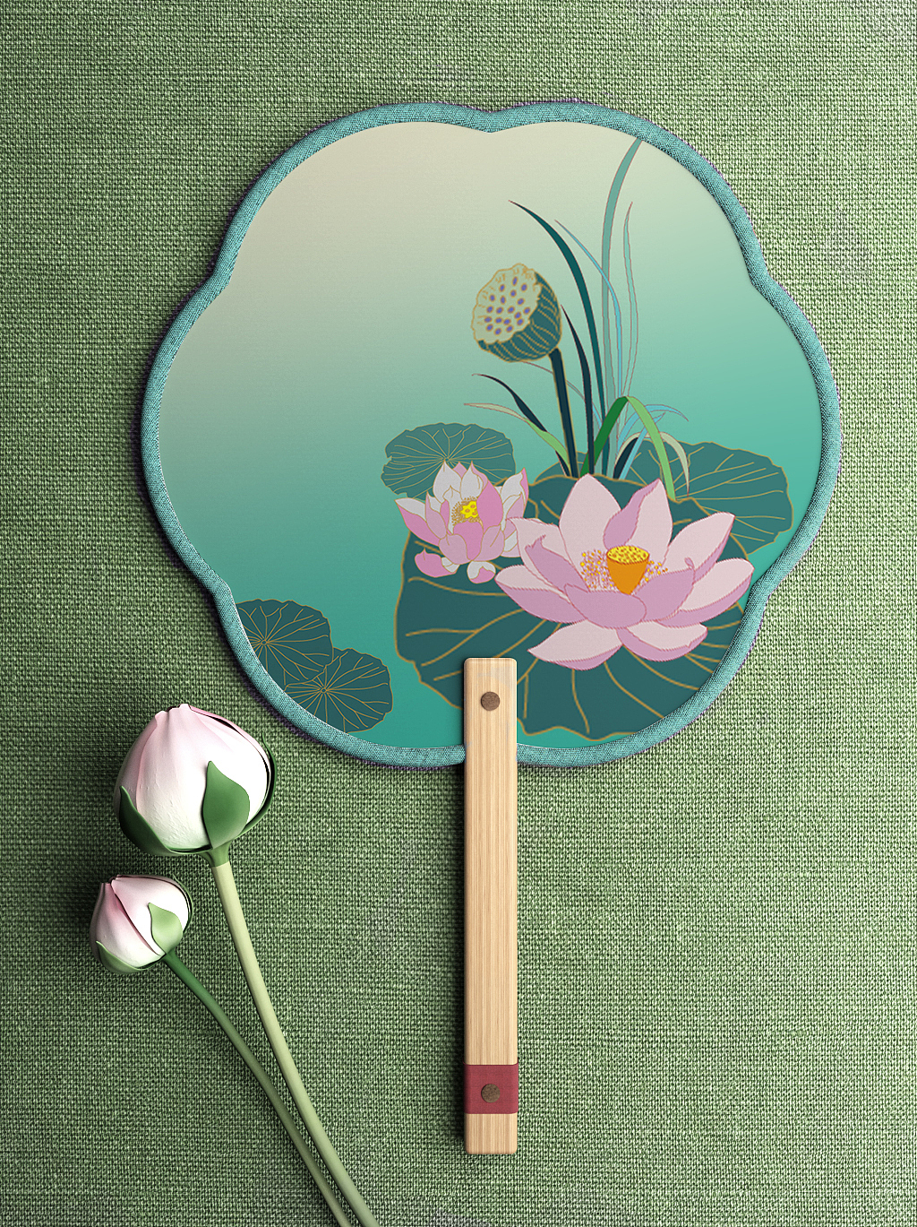 国风荷花系列（图ZMzY2OTM0ODIw） - 商业插画 - 站酷设计师猫三莫原创素材 - 站酷ZCOOL